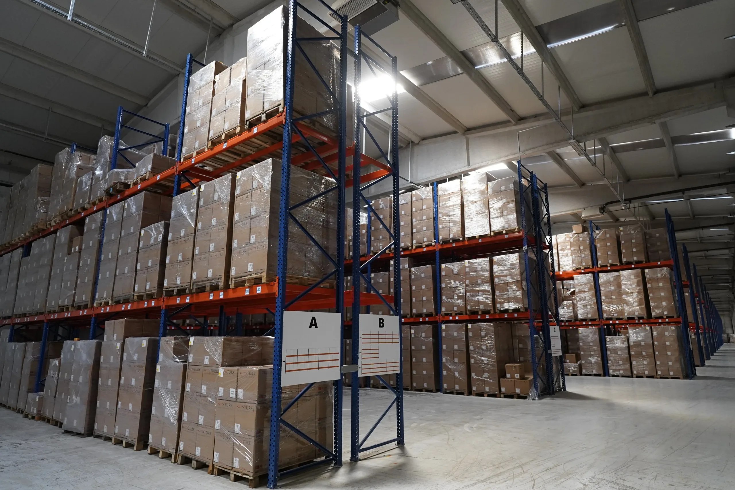 Illustrative photograph of warehouse storage and distribution